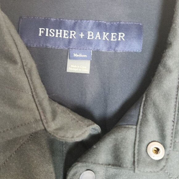 Fisher + Baker Men's Birmingham CPO Jacket Slate Wool Blend Medium - Picture 4 of 13